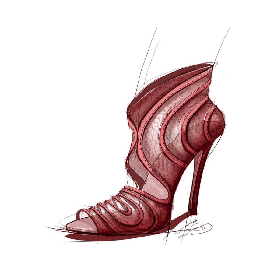 Footwear rendering 3 by Erin Lavigne